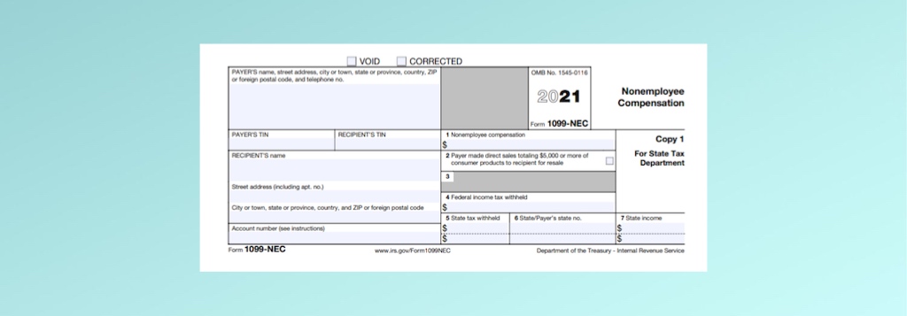 NEW Form 1099-NEC Nonemployee Compensation image